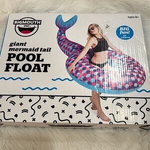 Mermaid Tail Pool Float/NIB